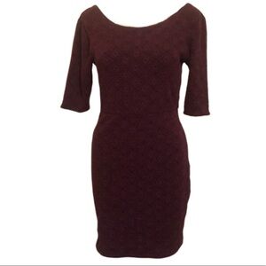 Free People burgundy open back dress Medium!